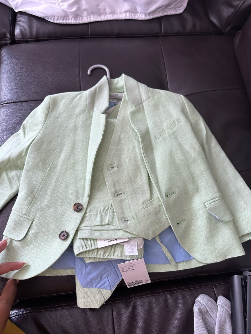 H&M Mint Green Kids Blazer Set